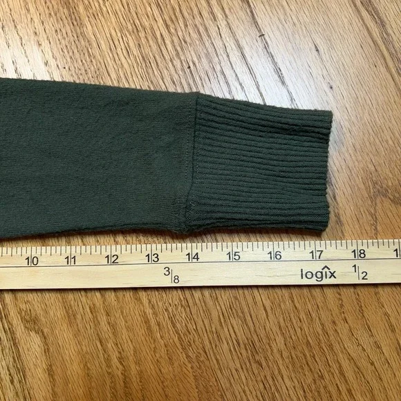 NWT Abercrombie & Fitch Women's Small Crew‎ Neck Knot Crop Sweater Green - Picture 7 of 8